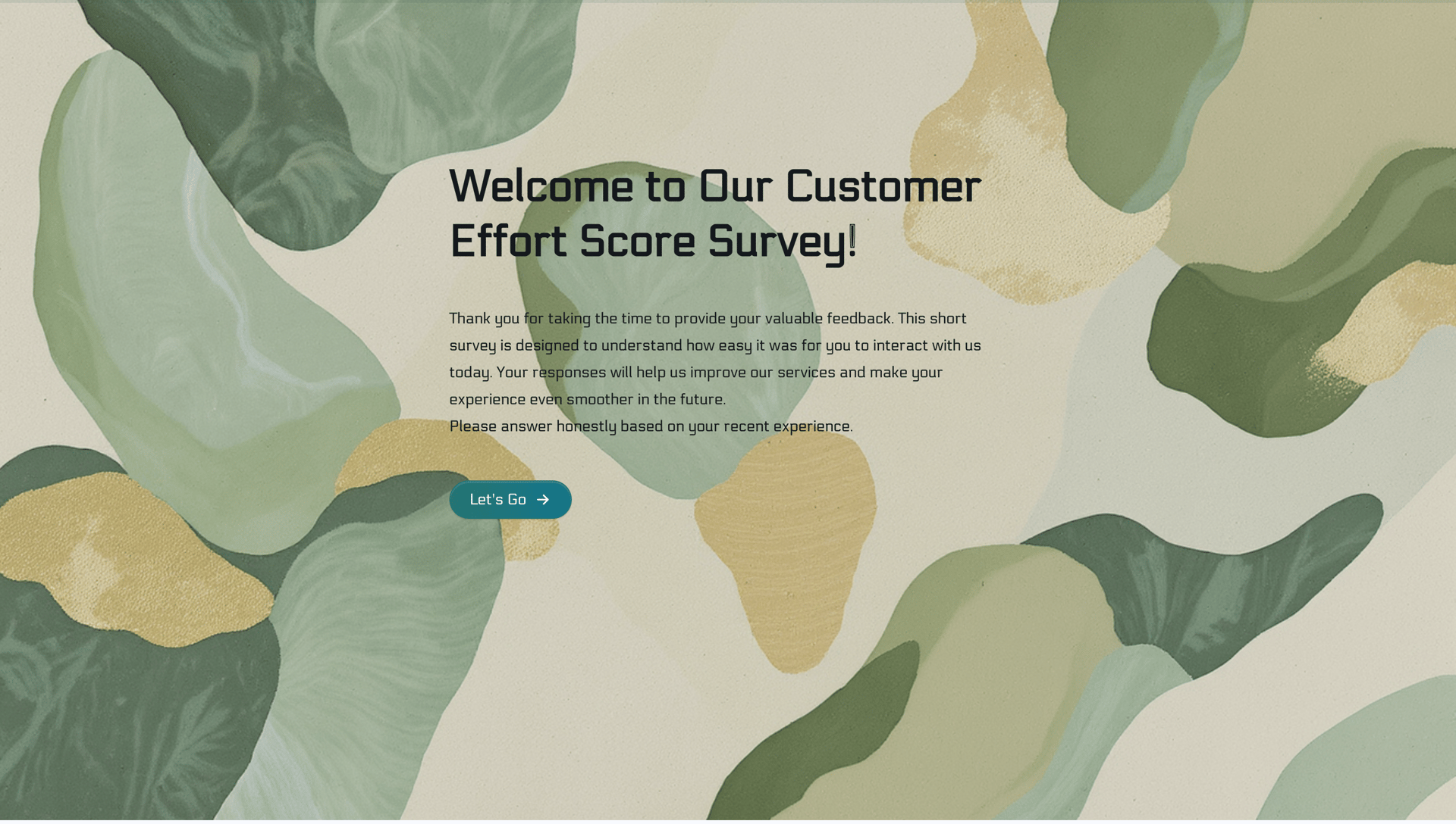 Customer Effort Score (CES) Survey Form