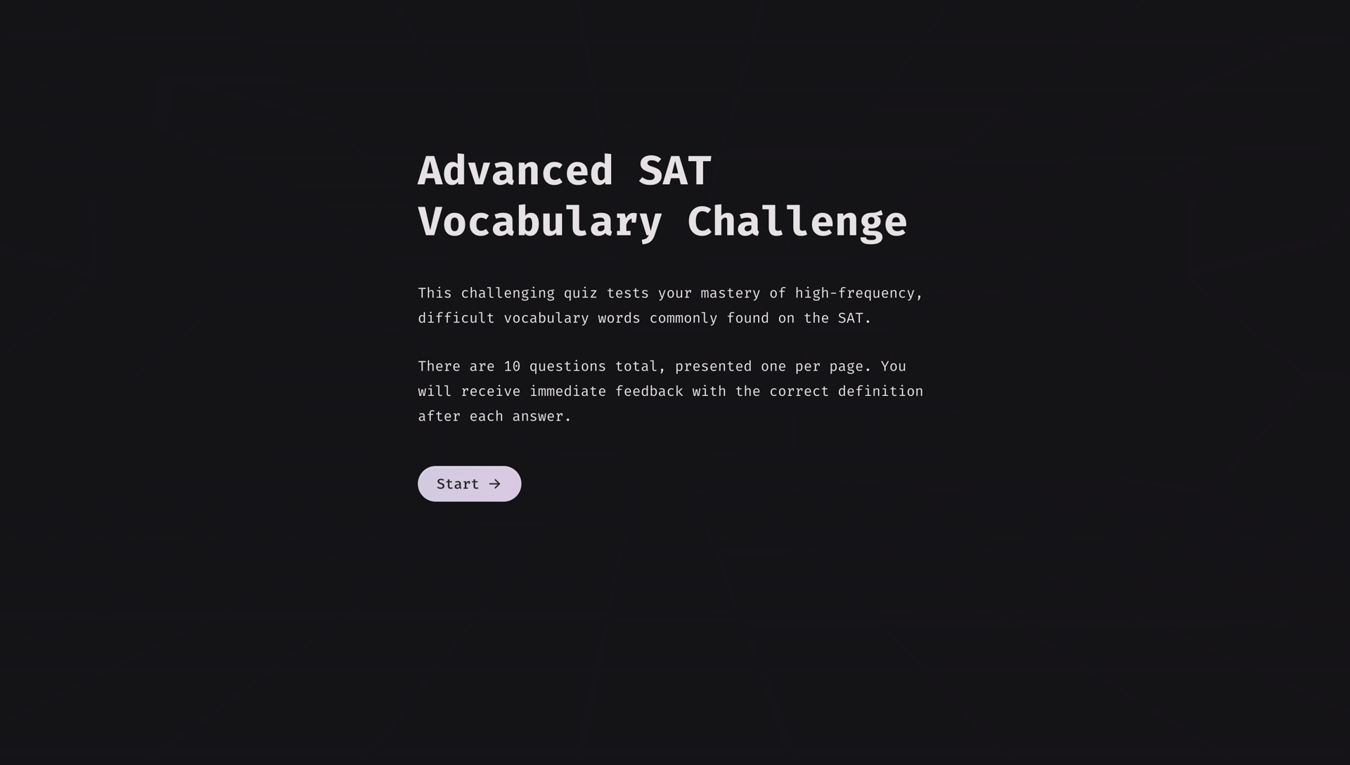 SAT Vocabulary Quiz