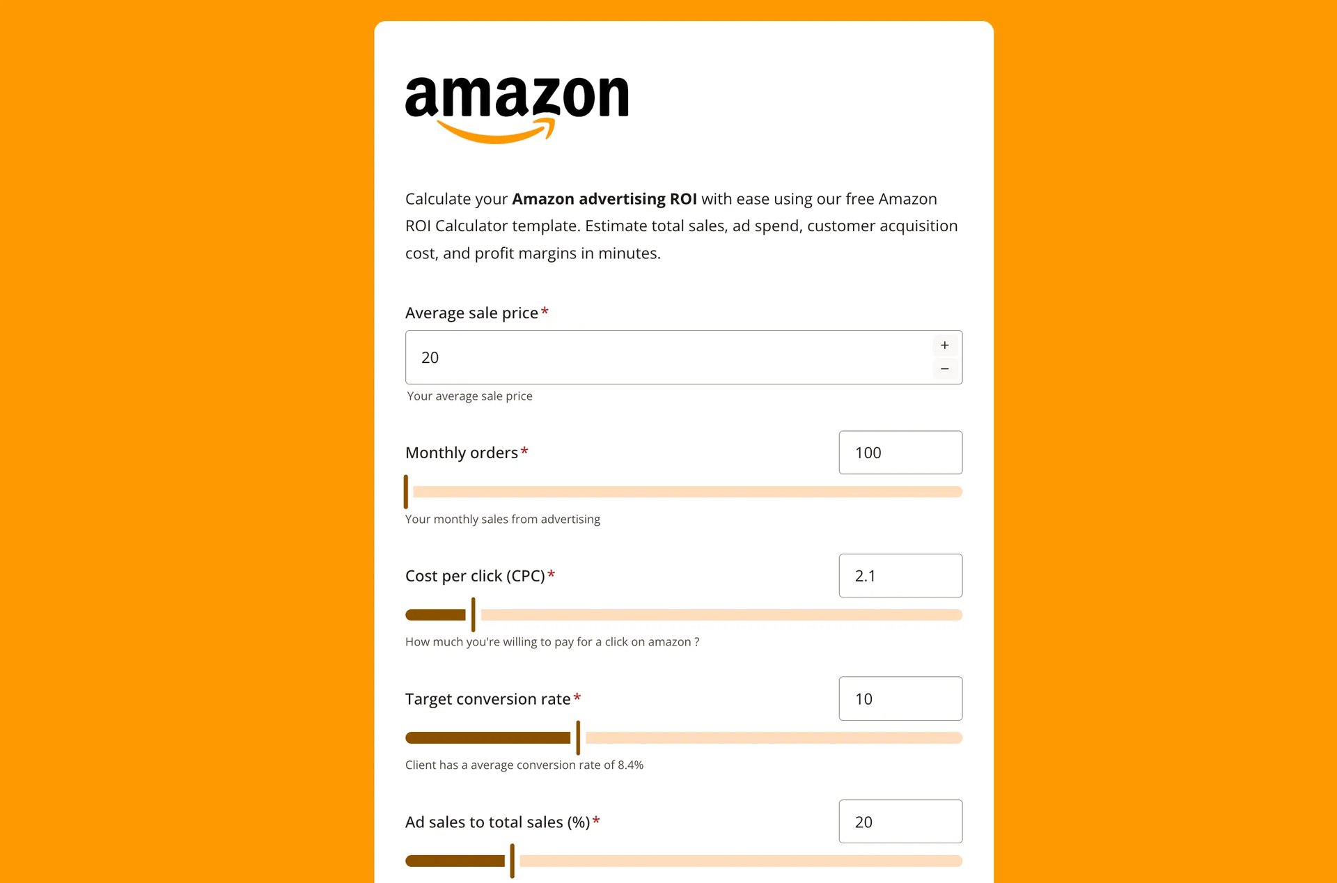 Amazon ROI Calculator