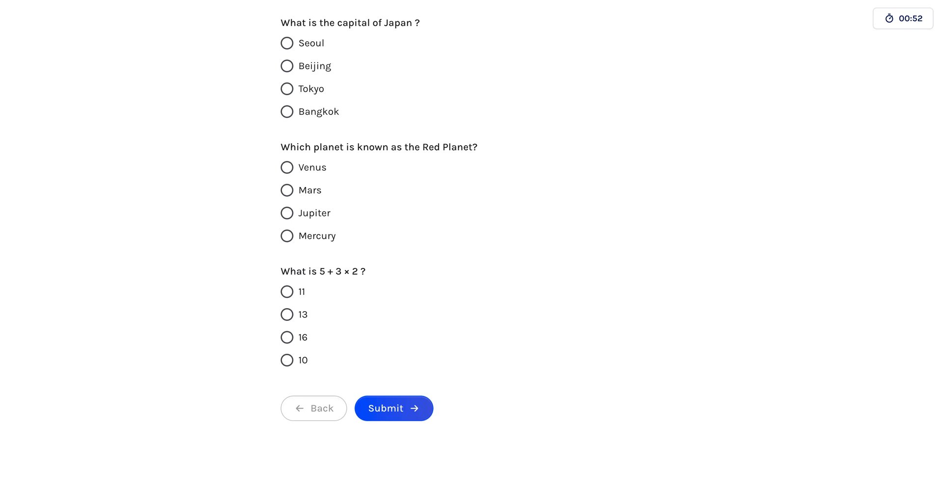 Quiz Timer