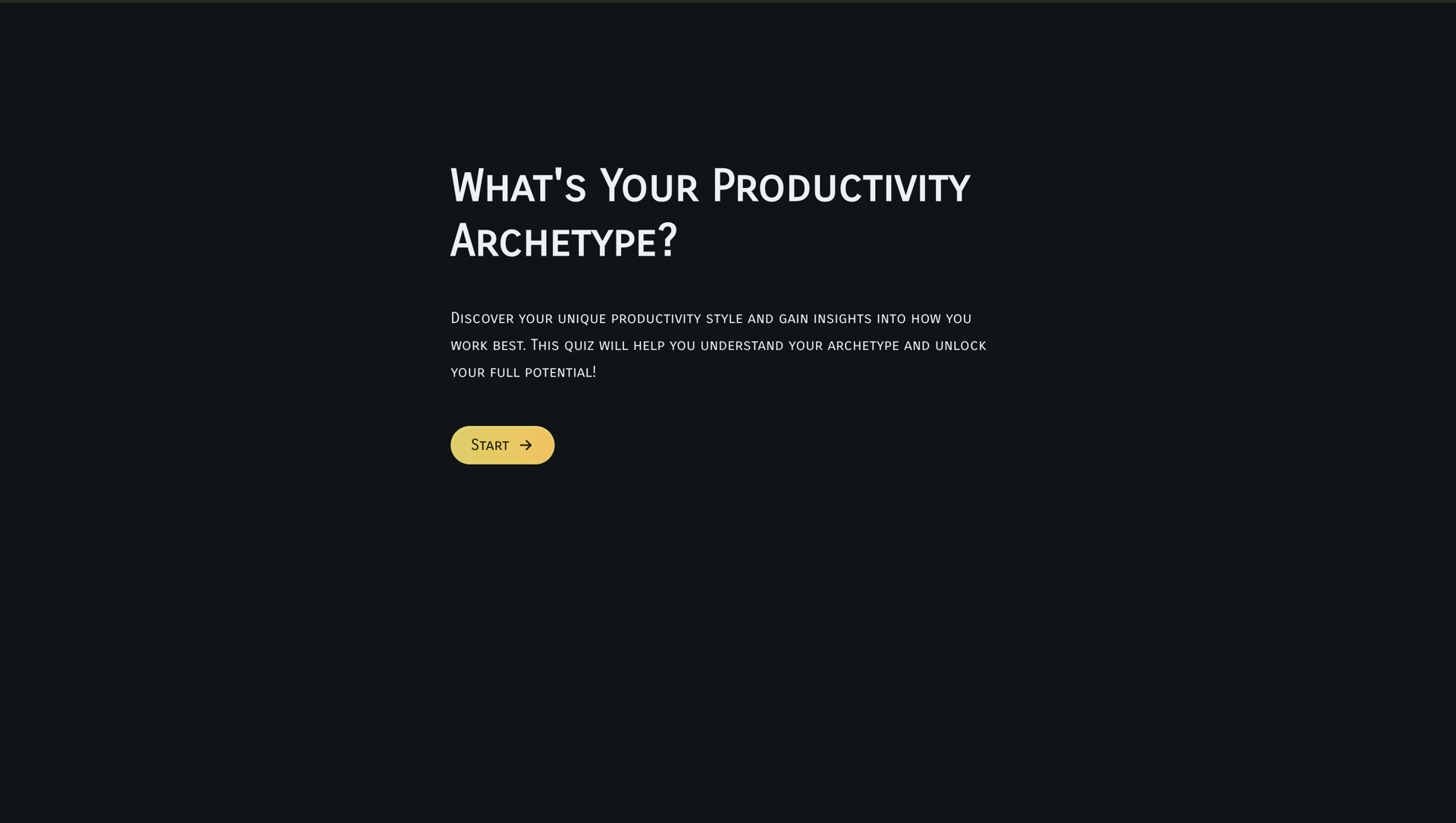 What's Your Archetype Quiz ?