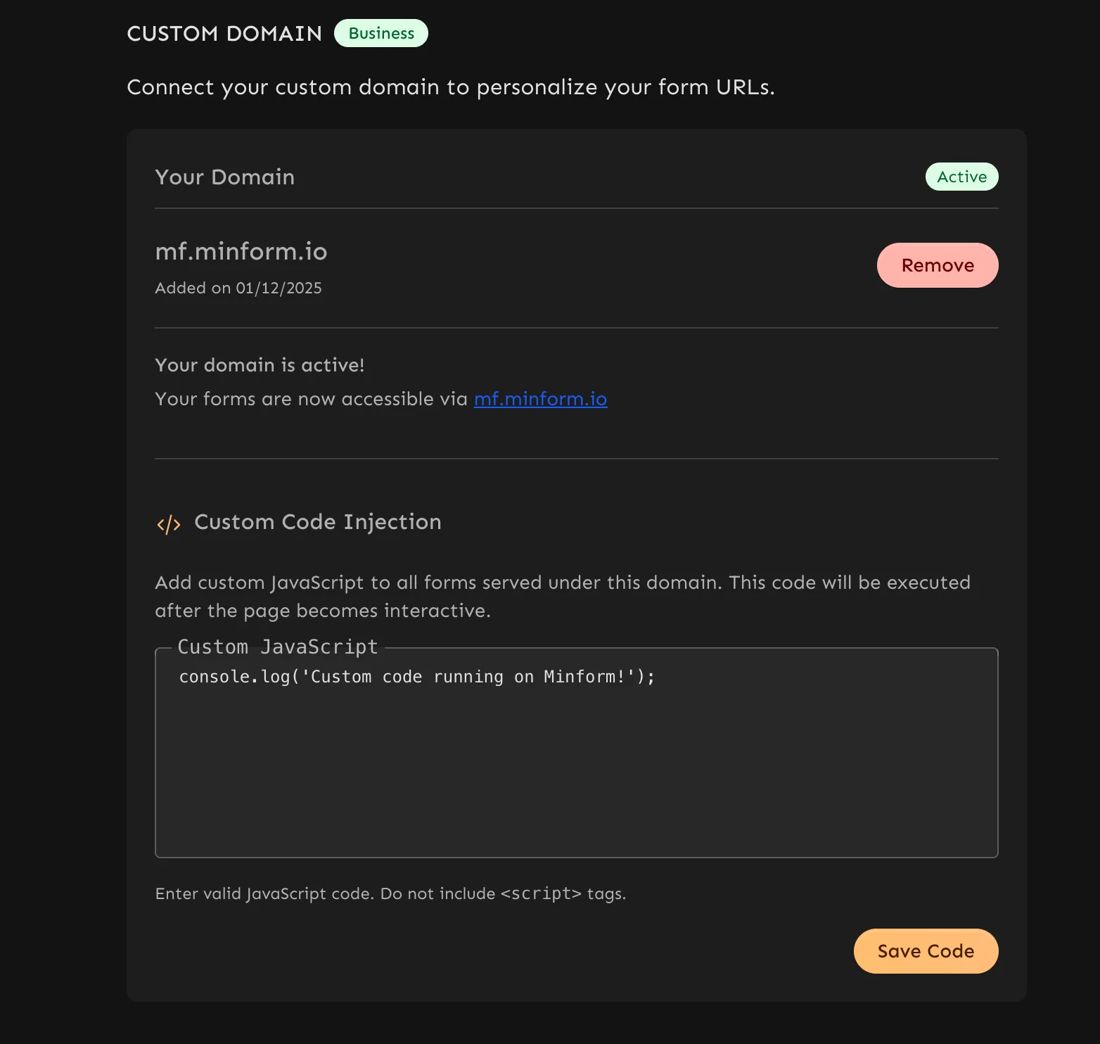custom-code-injection