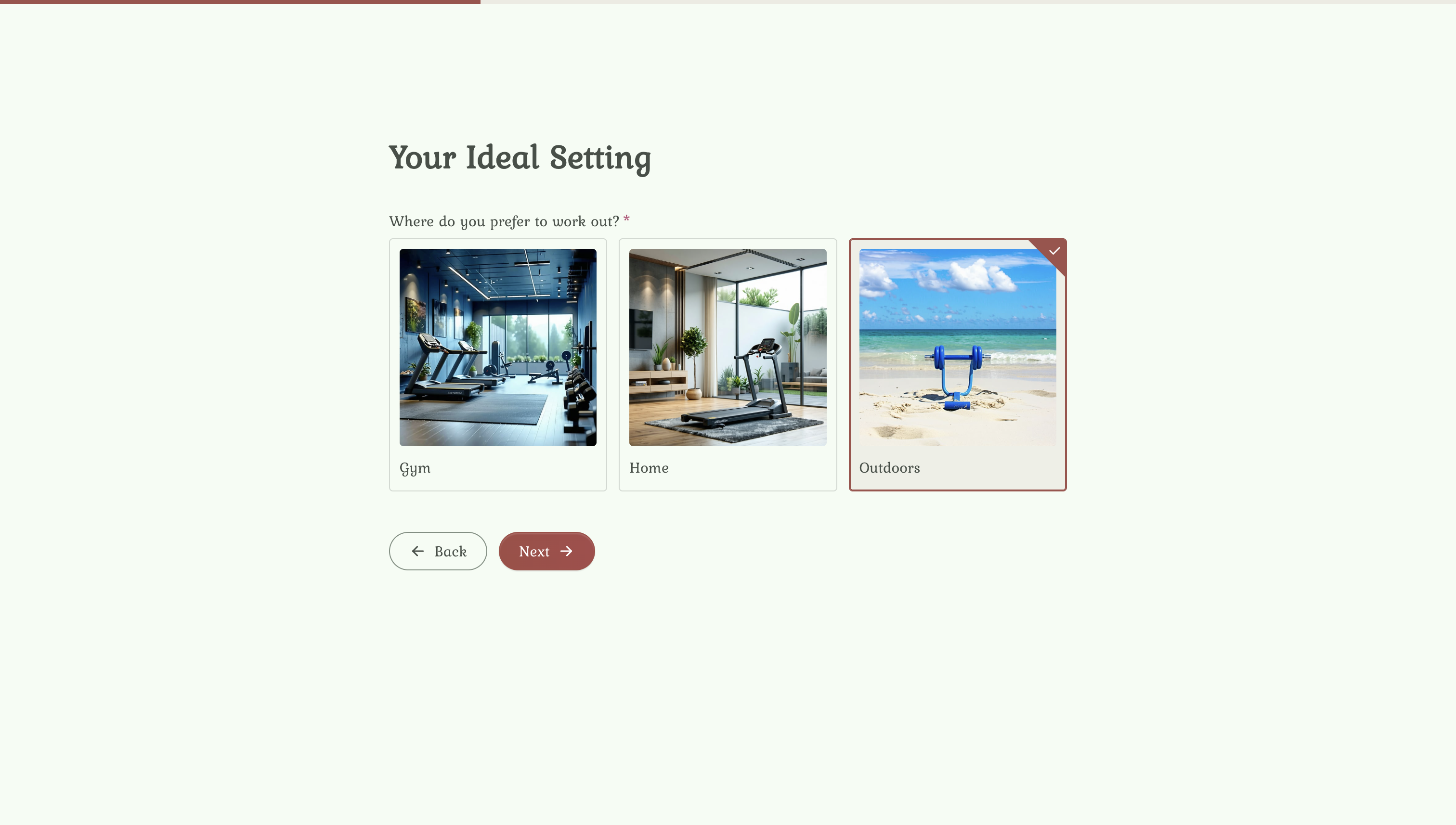 Find your perfect workout quiz